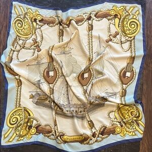 Hermès Tribord Nautical Silk Scarf
